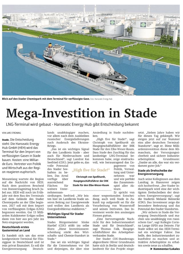 Mega Investition in Stade kl